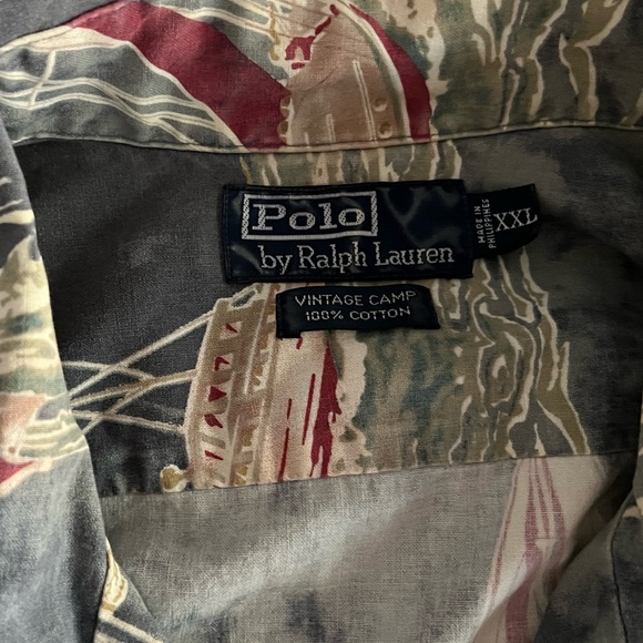 Polo by Ralph Lauren men’s nautical cotton camp shirt. Size XXL - Picture 6 of 6